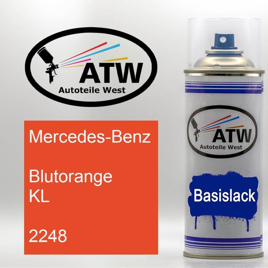 Mercedes-Benz, Blutorange KL, 2248: 400ml Sprühdose, von ATW Autoteile West.